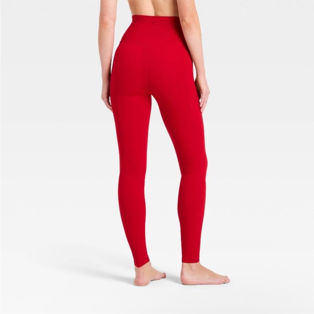 All in Motion Women's Bold Red Leggings - Picture 2 of 5